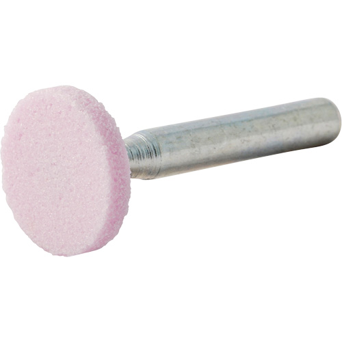 Vitrified Bond Mounted Point, W200, Aluminum Oxide, 3/4" Dia., 1/8" L, 80 Grit Cam Industrial