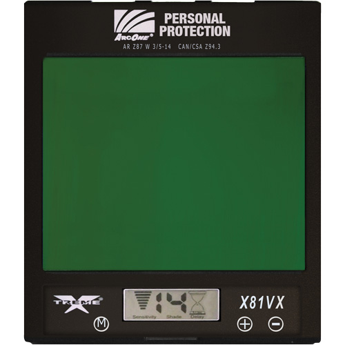 ArcOne&reg; Xtreme Auto-Darkening Lense, 4-1/2" W x 5-1/2" H Viewing Area, For Use With Xtreme&reg; Cam Industrial
