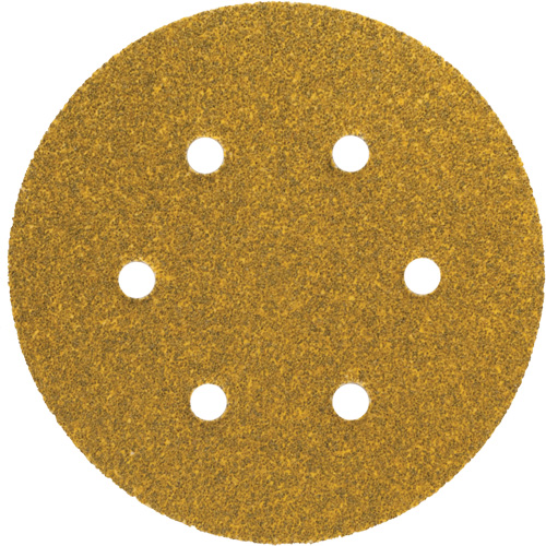 Disque de ponçage en papier autoagrippant avec aspiration Gold Reserve A296, dia 5", Grain P220/Fin, Oxyde d'aluminium, Poids C Cam Industrial