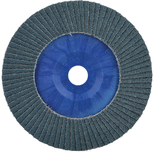 Disque &agrave; lamelles &agrave; garnissage rapide BueFire, 7" x 7/8", Type 27, Grain 40, Alumine de zirconium Cam Industrial