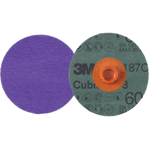 Cubitron 3 Roloc Fibre Disc, 4" Dia., 60+ Grit, Ceramic Cam Industrial