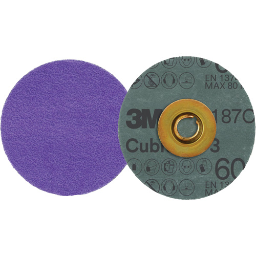 Cubitron 3 Roloc Fibre Disc, 3" Dia., 60+ Grit, Ceramic Cam Industrial