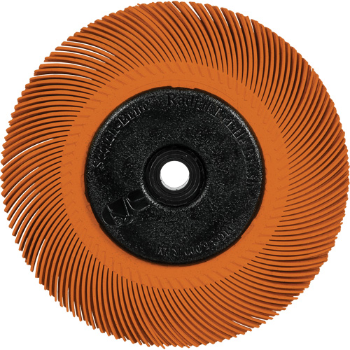 Scotch-Brite Type C Precision Radial Bristle Brush PN-RB with Adapter, Ceramic, 80+ Grit, 6" Dia. Cam Industrial