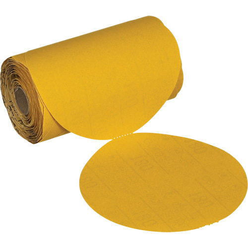 Stikit Gold Abrasive Disc Roll 09314, 6" Dia., 180 Grit, Aluminum Oxide Cam Industrial