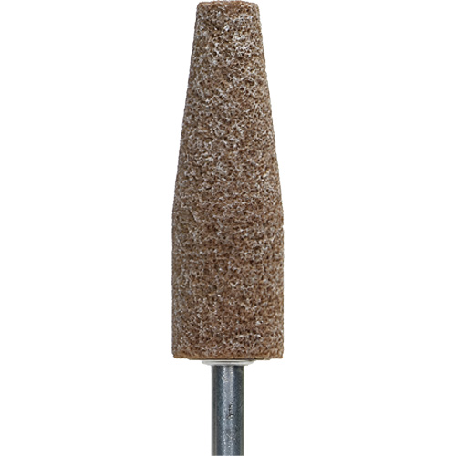 Gemini Vitrified Bond Mounted Point, A38, Aluminum Oxide, 1-1/2" Dia., 1-1/2" L, 60 Grit Cam Industrial