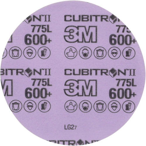 Disque en pellicule Cubitron II Hookit, dia 5", Grain 600+, C&eacute;ramique, 3 mil Cam Industrial