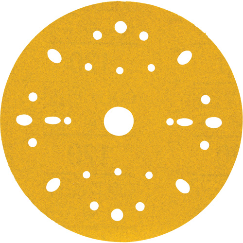Disque abrasif dor&eacute; Hookit, dia 6", Grain 120, Oxyde d'aluminium, Poids C Cam Industrial