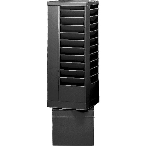 Literature Storage Racks, Rotating, 44 Slots, Steel, 14-1/8" W x 14-1/8" D x 48-1/2" H Cam Industrial