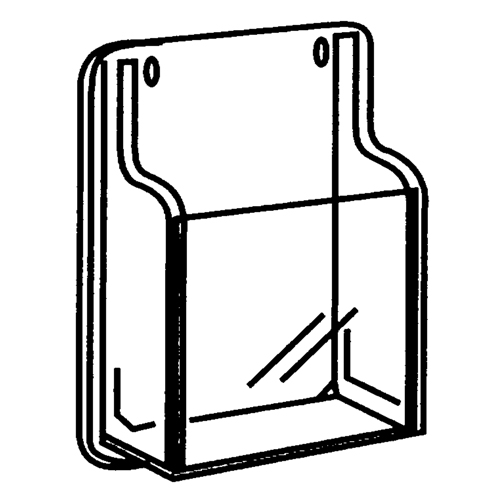 Literature Displays, Wall Mount, 9 Slots, Plastic, 30" W x 2" D x 36-7/8" H Cam Industrial