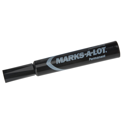 Marks-a-Lot Permanent Markers, Chisel, Black Cam Industrial