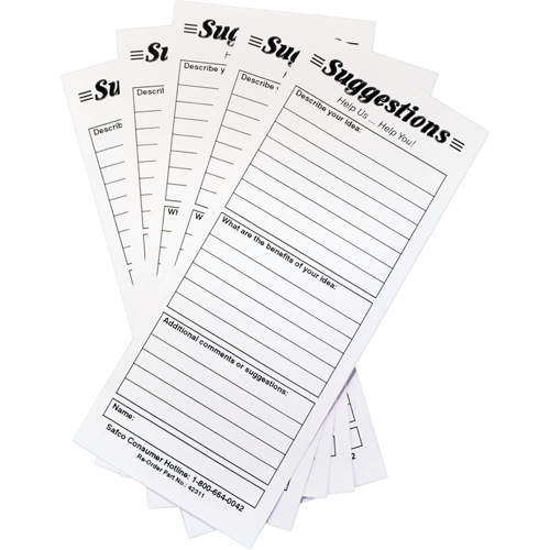 Suggestion Boxes - Suggestion Cards, 25/pkg Cam Industrial