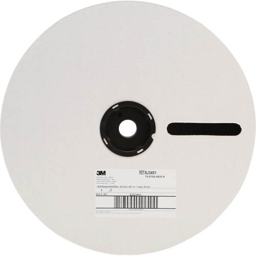 Fastener, Loop, 50 yds x 5/8", Adhesive, Black Cam Industrial