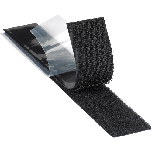 Attache r&eacute;sistant aux plastifiants, Boucle, 50 vg x 2", Adh&eacute;sif, Noir Cam Industrial