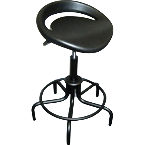 Tabouret surdimensionn&eacute; de s&eacute;rie 6000, Stationnaire, Ajustable, , Polyur&eacute;thane Si&egrave;ge, Noir Cam Industrial