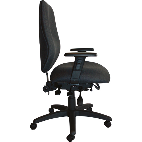 Cierra Heavy Duty Ergonomic Chairs, Fabric, Black, 400 lbs. Capacity Cam Industrial