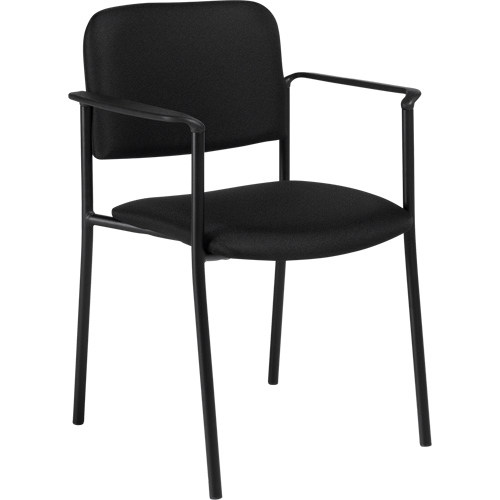 Chaises empilables, Tissu, Hauteur 32", Capacit&eacute; 300 lb, Noir Cam Industrial