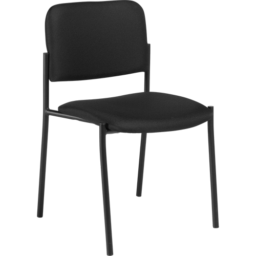 Chaises sans accoudoirs empilables, Tissu, Hauteur 32", Capacit&eacute; 300 lb, Noir Cam Industrial