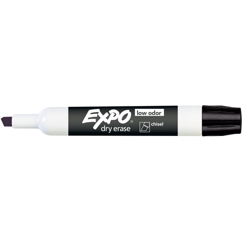 Expo&reg; Whiteboard Marker - Black, Black, Chisel Tip Cam Industrial