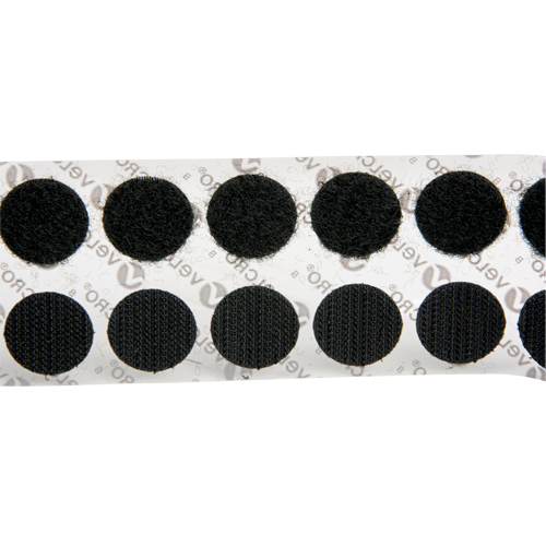 Fastener Coins, Hook & Loop, 3/4" Dia., Adhesive, Black Cam Industrial