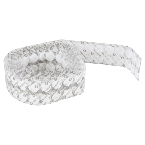 Attaches en jeton, Boucle et crochet, 3/4" dia., Adh&eacute;sif, Blanc Cam Industrial