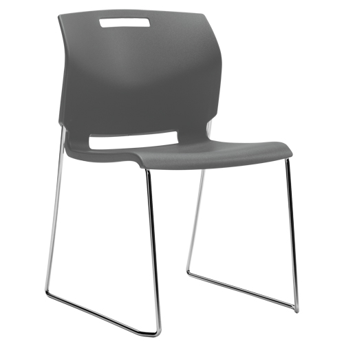 Chair, Plastic, 32-1/2" High, 300 lbs. Capacity, Grey Cam Industrial