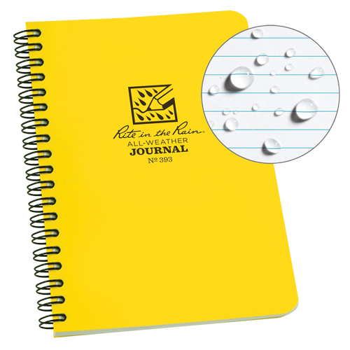 Side-Spiral Notebook, Soft Cover, Yellow, 64 Pages, 4-5/8" W x 7" L Cam Industrial