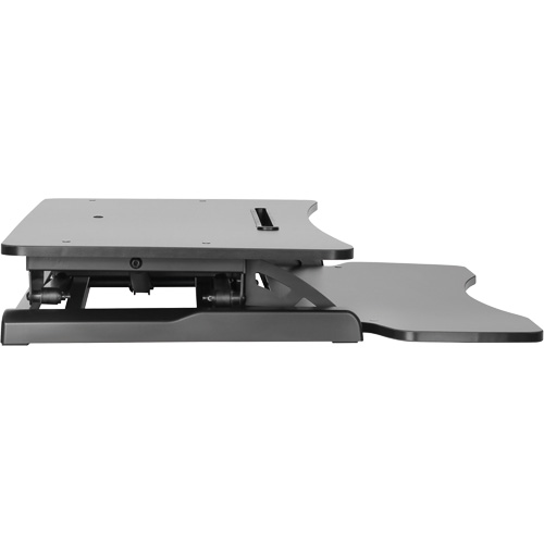 Goya Sit-Stand Workstation, Desktop Unit, 22" H x 31-1/2" W x 24" D, Black Cam Industrial