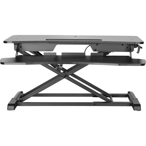 Goya Sit-Stand Workstation, Desktop Unit, 22" H x 31-1/2" W x 24" D, Black Cam Industrial
