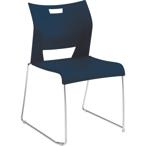 Duet Armless Training Chair, Plastic, 33-1/4" High, 350 lbs. Capacity, Blue Cam Industrial