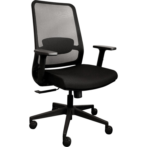 Activ Series Synchro-Tilt Office Chair, Fabric/Mesh, Black, 275 lbs. Capacity Cam Industrial