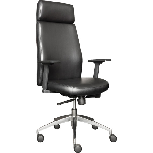 Activ Series High Back Executive Chair, Polyurethane/Vinyl, Black, 275 lbs. Capacity Cam Industrial