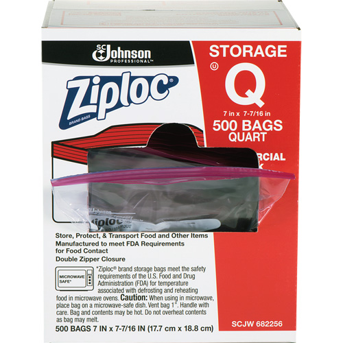 Ziploc&reg; Double Zip Food Storage Bags Cam Industrial