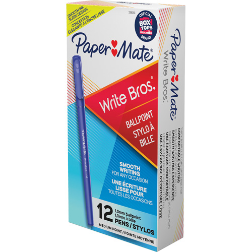 Paper Mater&reg; Write Bros&reg; Ball Point Pen, Blue, 1 mm Cam Industrial