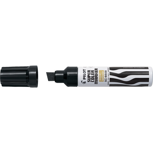 Super Colour Jumbo Permanent Marker, Black, Chisel Tip Cam Industrial