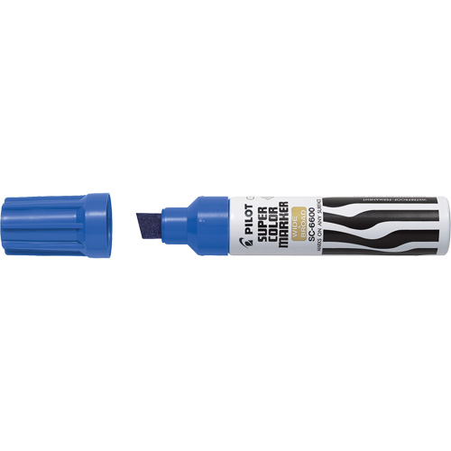 Super Colour Jumbo Permanent Marker, Blue, Chisel Tip Cam Industrial