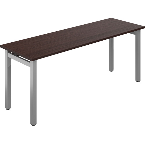 Newland Table Desk, 29-7/10" L x 72" W x 29-3/5" H, Dark Brown Cam Industrial