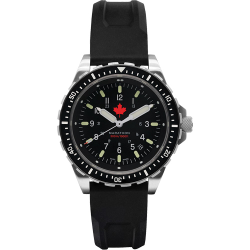 Red Maple Jumbo Diver's Quartz Watch, Digital, Battery Operated, 46 mm, Black Cam Industrial