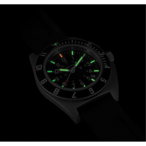 Steel Navigator with Date on Black 3-Piece Rubber Strap Kit, Digital, Battery Operated, 41 mm, Black Cam Industrial