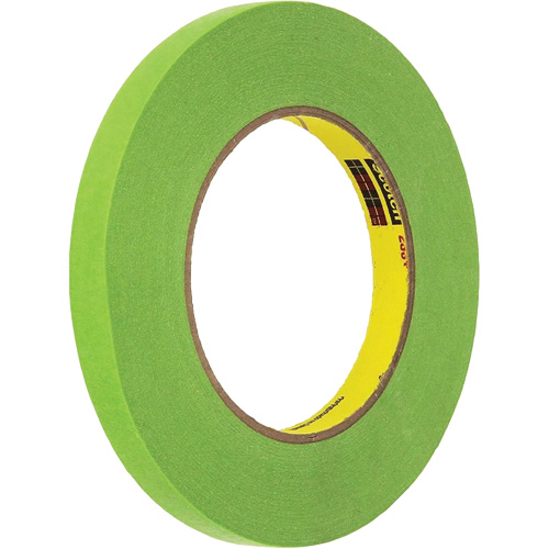 Scotch&reg; Performance Masking Tape 233+, 12 mm (1/2") x 55 m (180'), Green Cam Industrial