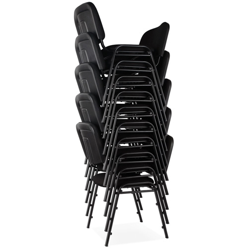 Chaises empilables, Tissu, Hauteur 32", Capacit&eacute; 250 lb, Noir Cam Industrial
