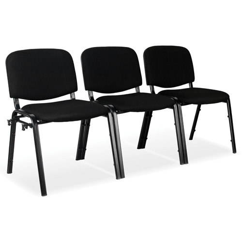 Chaises empilables, Tissu, Hauteur 32", Capacit&eacute; 250 lb, Noir Cam Industrial