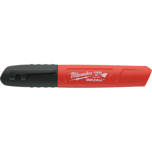 Inkzall Permanent Marker, Black, Chisel Tip Cam Industrial