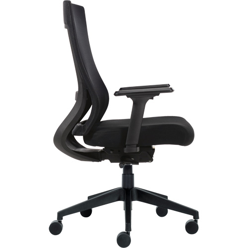 High-Back Weight-Sensing Synchro-Tilter, Mesh, Black Cam Industrial