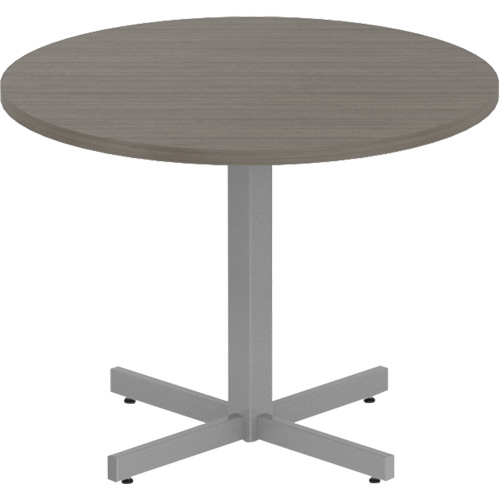 Table ronde &agrave; hauteur r&eacute;glable Newland, 36" lo x 36" la x 29" h, Dessus de 1", Stratifi&eacute;, Brun Cam Industrial