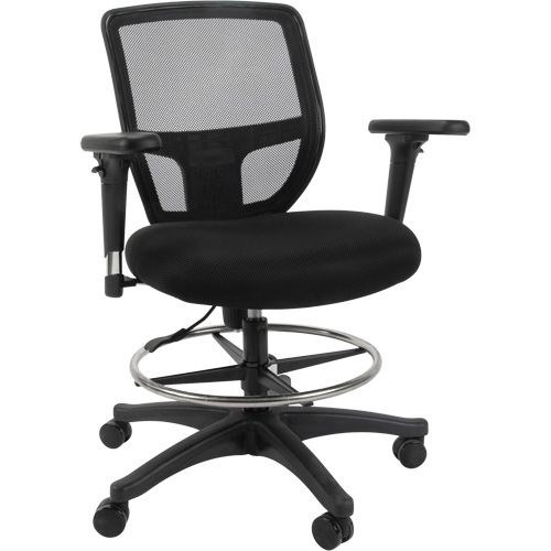 Tabouret de travail en maille, Mobile, Ajustable Hauteur, Capacit&eacute; 450 lb Cam Industrial