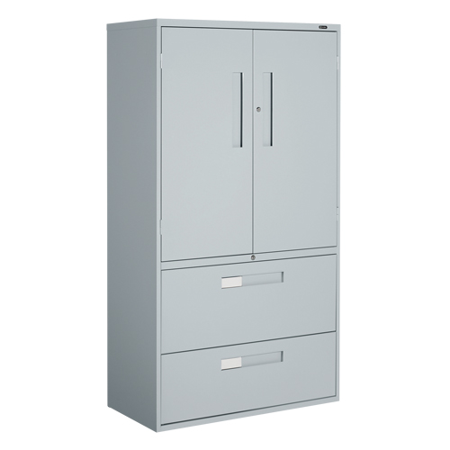 Armoire Multi-Stor, Acier, 3 Tablettes, 65-1/4" h x 36" la x 18" P, Gris Cam Industrial