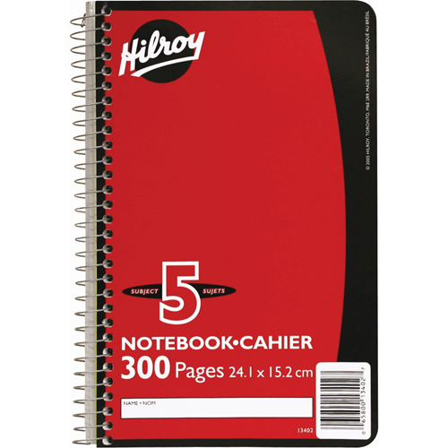 5 Subject Spiral Notebook Cam Industrial