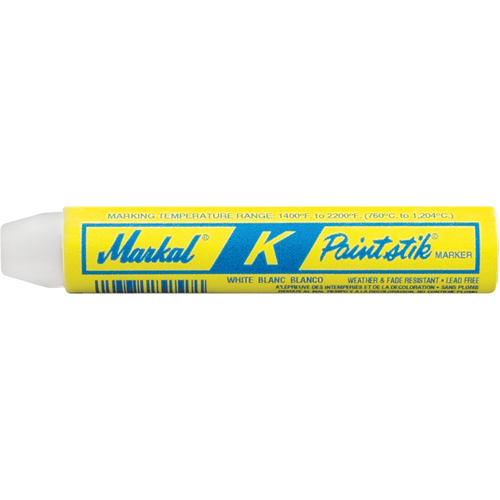 M Paintstik&reg; Paint Marker for Heat Treating, Solid Stick, White Cam Industrial