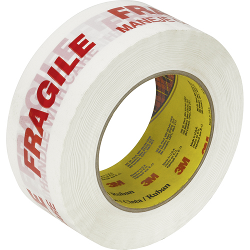 Ruban d'emballage Scotch 3771 avec message, Adh&eacute;sif Thermofusible, 2 mils, 48 mm (1-22/25") x 100 m (328') Cam Industrial