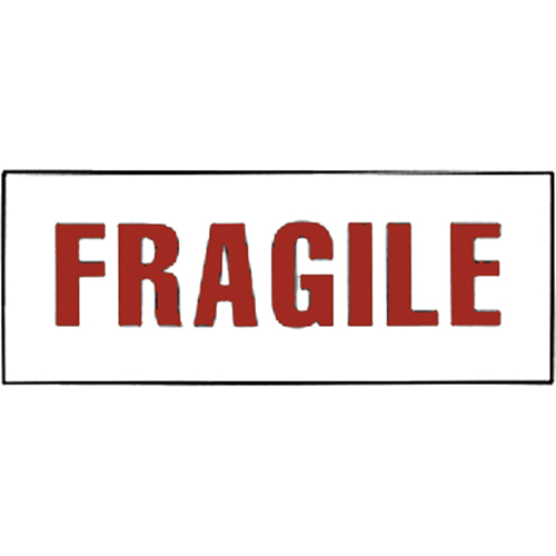 &eacute;tiquettes pour traitement sp&eacute;cial Fragile, 6" lo x 2" la, Rouge/blanc Cam Industrial